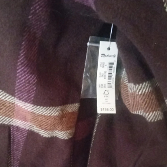 Madewell Women's Rugby Plaid Flannel Shacket NWT Size Small - Picture 8 of 9